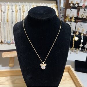 💓  Mickey Necklace, gold, stainless steel